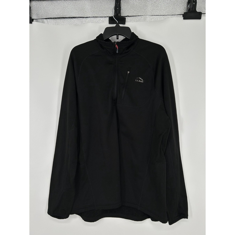 LL Bean Polartec Sweater Men XLT XL Tall Thermal Lined Quarter 1/4 Zip Pullover
